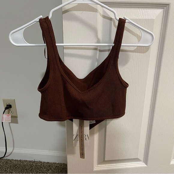 Zara seamless brown corset top size M-L - Picture 3 of 4